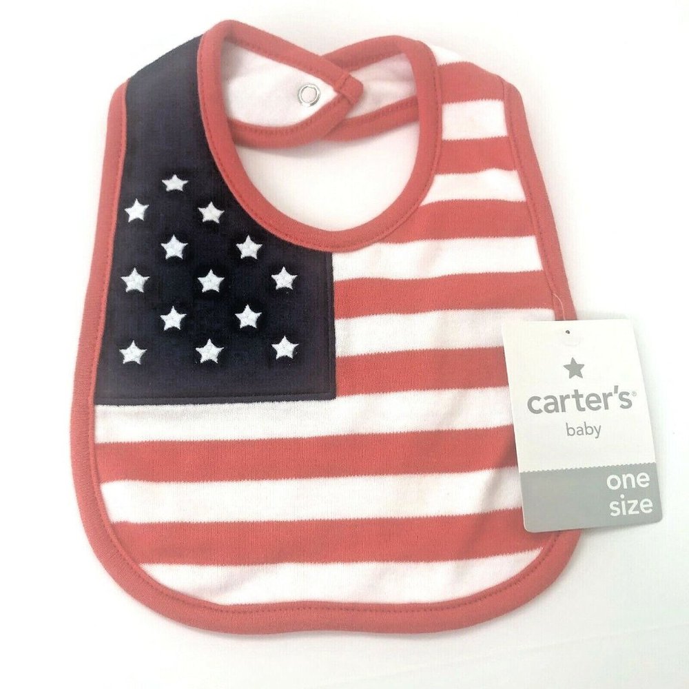 Carters Baby Bib 4th of July American Flag USA